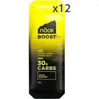 Naak Boost Box Mit Gesalzenen Energie-gels Limonade 48g 12 Einheiten