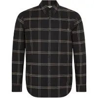 Calvin Klein Jeans Ls Windowpane Oxford Classic Shi - Black - S