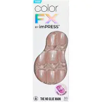 Impress KISS Ei liimaa Mani Press On Nails Color FX 'Starstruck' beige Lyhyen kokoinen Squoval Shape Sislt 30 kynsien valmistelutyynyn ohjearkki 1