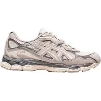 Asics for man. 1201A789 Trainers Gel NYC white cream (39), Beige, Flat, Laces, Casual, Sport, Running, Multisport