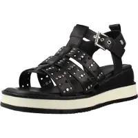 Carmela for woman. 16325203-NEGRO Leather Sandals 163252 black (39), 3 to 5 cm, Buckle, Casual