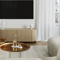 Sollux Pöytävalaisin ORBI , Kerma/meripihka, Olohuone/ruokailutila, Alumiini