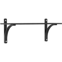 Swedese Levi Wall Shelf 90 Cm Small Aluminium / Ash - Seinähyllyt Saarni Black Stained - 20923|AF81