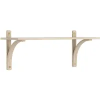 Swedese Levi hylly 1 hyllytaso Valkopigmentoitu tammi messinki, 90 cm