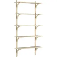 Swedese Levi hylly 5 hyllytasoa Luonnolakattu saarni-alumiini, 90 cm