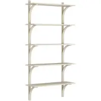 Swedese Levi hylly 5 hyllytasoa Valkopigmentoitu saarni alumiini, 90 cm