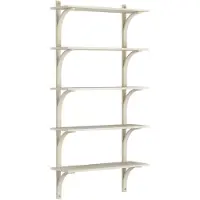 Swedese Levi hylly 5 hyllytasoa Valkopigmentoitua saarnia messinki, 90 cm