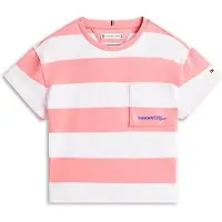 Tommy Hilfiger Stripe Tee Ss - Pink - 176