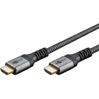 Goobay Ultra High Speed HDMI Cable, 0.5m, Sharkskin Grey - Cable length 0.5m