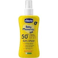Chicco Baby Moments Sun lasten aurinkosuojasuihke SPF 50+ 0 m+ 150 ml