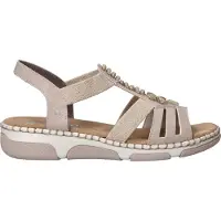 Rieker Ladies' Sandals 66201-62 Beige - Beige - 37