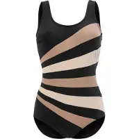 Swegmark Action Swimsuit Black/nougat/beige 38BC