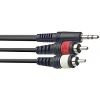 Stagg Audiokaapeli 3,5 mm TRS - 2 x RCA 6m