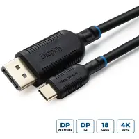 Microconnect MC-USBCDP5 USB-C – DisplayPort -kaapeli, 5 m, musta