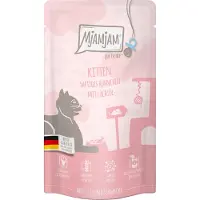 MjAMjAM 12x125g Quetschie Kitten Juicy Chicken with Salmon Oil kissanruoka märkä