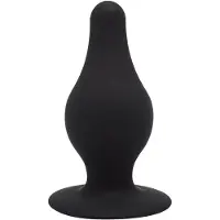 Silexd - Anaalitappi premium silikoni, XS, puristeltava, muotoutuva, imukupilla, eri kokoja, musta