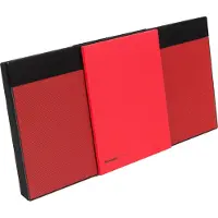 Panasonic SC-HC304EG-R Red compact audio system with FM/DAB+ Bluetooth radio, USB playback, and 20 W RMS CD player