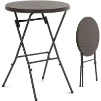 Uniprodo Kokoontaitettava pöytä - 79 x 79 x 110 cm - 75 kg - sisä- ja ulkokäyttöön - musta