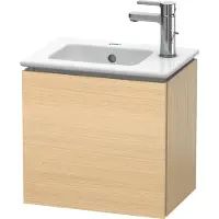 Duravit L-Cube seinään asennettava allaskaappi, jossa on 1 vasemmalle saranoitu ovi