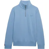 Superdry for man. M2013750A Essential Half sweatshirt blue (S), Casual, Cotton