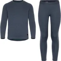 Urberg Juniors' Selje Merino-Bamboo Set Blue Nights/Mediterranea Kerrasto setit 122/128