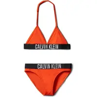 Calvin Klein Triangle Bikini Set - Orange - 164-170