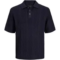 Jack & Jones Jprblawinston Knit Polo Ss Sn - Navy - XL