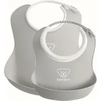 BabyBjörn Ruokalappusetti 2-Pack, Harmaa