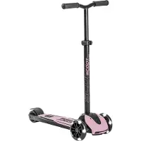 Scoot & Ride Trottinette highwaykick 5 led vaaleanpunainen - - Musta - Muovi - Alkaen 5 vuotta