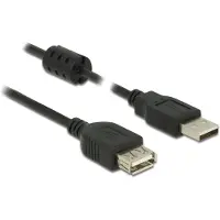 DeLOCK 84883, 1 m, USB A, USB A, USB 2.0, Uros/naaras, Musta
