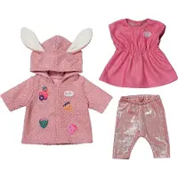 Baby Born Coat Set With Dress 43Cm - Pink - ONE SIZE