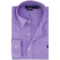 Ralph Lauren Custom Fit Linen Shirt - Purple - L