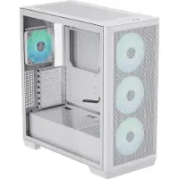APNX C1 -miditornikotelo ikkunalla ja RGB-valaistuksella, valkoinen