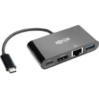 Eaton Series USB C to HDMI Multiport Video Adapter Converter w/ USB-A Hub USB-C PD Charging Port & Gigabit Ethernet Port Thunderbolt 3 Compatible USB Type C to HDMI USB Type-C