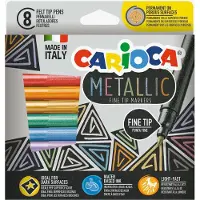 Carioca Metallic Fineliners - Multi/patterned - ONE SIZE