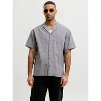 Jack & Jones Jjetyson Resort Shirt Ss Sn - Grey - XXL