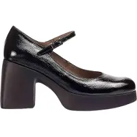 Wonders for woman. H-4940_2024_5792 Black Leather Lady Shoes (40), 5 to 8 cm, Buckle, Casual