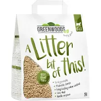 Greenwoods 2x30l Plant Fibre: paakkuuntuva, kasvipohjainen kuivike