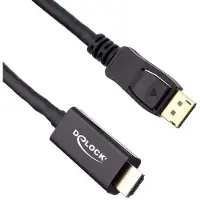 DeLOCK – Active DisplayPort 1.2 to HDMI Cable 4K 60 Hz 1 m (85955)
