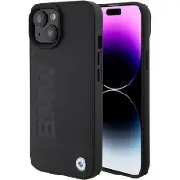 BMW BMHMP15SSLLBK iPhone 15 6.1" sort/sort Magsafe hårdt suojus Signature Logo Painatus