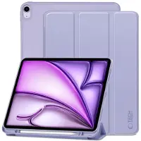 TechProtection iPad Air 13 2024/2025/2026 SmartCase Pen Tri-Fold Folio kotelo - Violetti