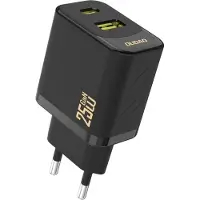 Dudao A26T GaN 25W USB-A, USB-C charger - black