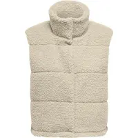 ONLY Onlsandra Teddy Waistcoat Otw Noos - Cream - XS