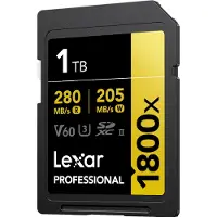 Lexar Sdxc Pro 1800X U3 Uhs-Ii R280/W210 (V60) 1Tb sd