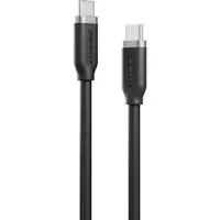 Alogic Elements Silicone USB-C to USB-C Charging Cable 240W with Bundle Strap and Durable Design - Black