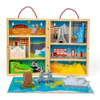 Bigjigs Wooden Travel Playset 10pcs.