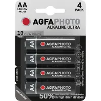 Agfa 110-821887, Kertakäyttöinen akku, AA, Alkali, 1,5 V, 4 kpl, Musta, Punainen, Valkoinen