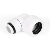 Alphacool Eiszapfen 16mm HardTube 90° -putkiliitin, kierrettävä, G1/4, valkoinen