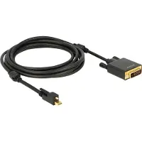 DeLOCK – Cable mini DisplayPort 1.2 male with screw > DVI male 4K Active black 3 m (83727)