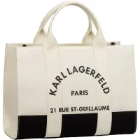 Karl Lagerfeld Ostoskassi 'Rue St-Guillaume' musta / valkoinen